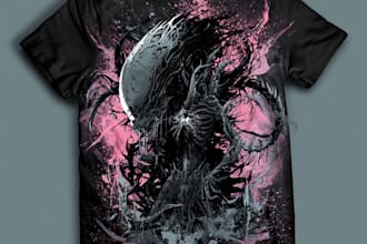 alien t shirt design horror t shirt design fantasy t shirt