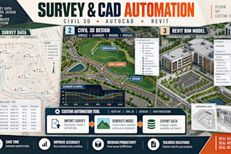 develop custom civil 3d plugin autocad addin revit API and survey automation