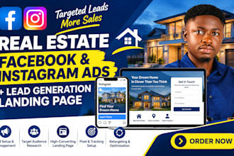 setup real estate facebook ads real estate instagram ad real estate landing page