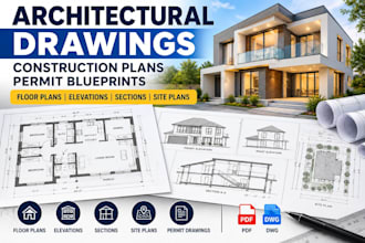 create architectural drawings, construction plans and permit blueprints