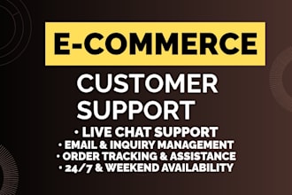 be your ecommerce live chat and customer support agent