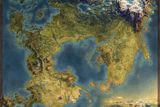 draw a fantasy map, vector map