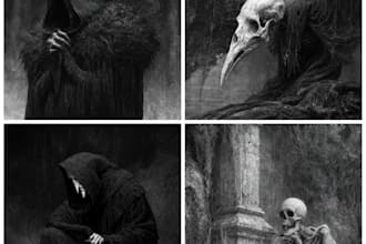 draw dark fantasy illustrations