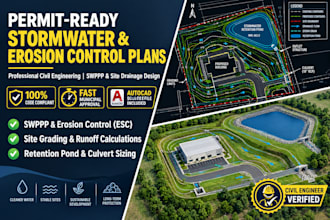 industrial site stormwater management and erosion control plans