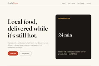 build a stunning restaurant website