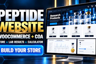 build a research peptide website and woocommerce store