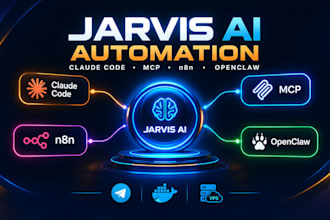 jarvis ai claude code mcp n8n openclaw automation telegram bot  docker vps n8n