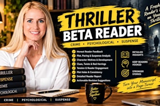 beta read your crime thriller novel psychological suspense thriller reader
