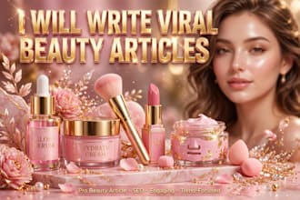 write viral beauty  articles blogs for makeup skincare hair