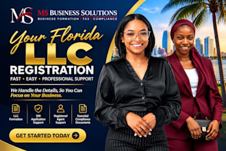 handle florida llc registration with ein and registered agent support fast