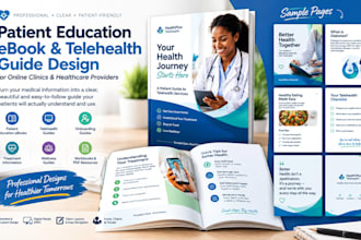 design a patient education ebook, telehealth guide for online healthcare clinics