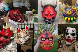 3d print and paint custom cosplay 3d mask 3d helmet wearable cosplay armor