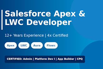 develop and customize salesforce apex, lwc, aura components