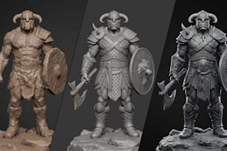 3d character models, statues, and action figures for stl printing