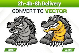 fix logo, vectorize image, do vector tracing and convert image to vector