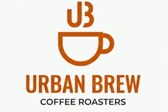 design a simple minimalist flat logo for your brand