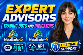 build mt4 mt5 trading bots, eas, indicators and API integrations
