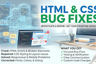 fix bugs and issues in your HTML and CSS website