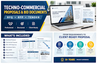 prepare a professional techno commercial proposal and bid document