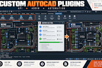 develop custom autocad plugin API addin and automation tools