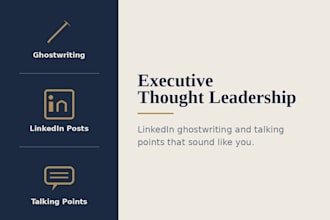ghostwrite linkedin posts and talking points for executives