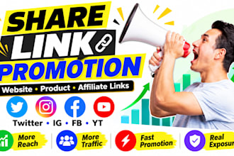 do share link promotion website product link link promotion on twitter ig fb yt