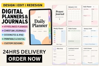 design redesign digital journals, hyperlinked planner