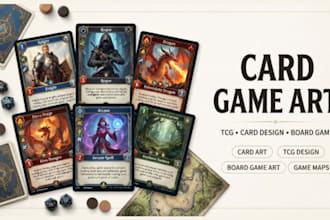create card game art card game design and tcg card illustration poker chip