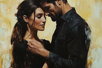do professional hand drawn portrait oil painting on canvas