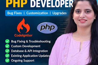 fix, customize, upgrade or develop your codeigniter PHP application