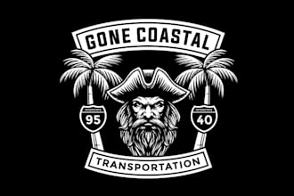 design north carolina coastal trucking company logo