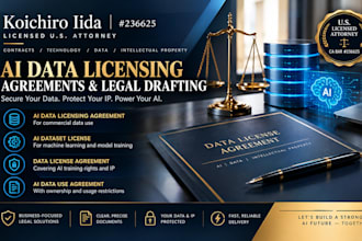 draft an ai data licensing agreement for commercial tech and b2b data use