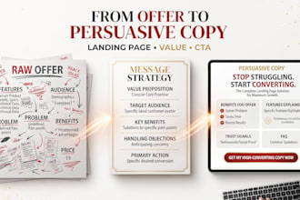 write conversion focused landing page copywriting
