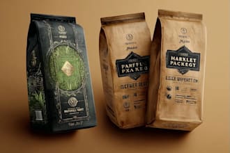do coffee packaging, coffee bag, label design