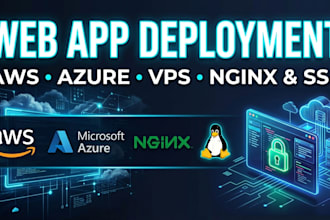 deploy web application on AWS, azure, or vps with SSL and nginx