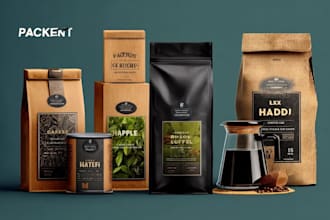 do modern premium coffee packaging label design