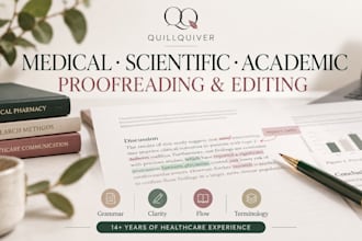 proofread and edit medical, scientific and academic content