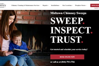 design wix chimney sweep website fireplace cleaning repair website