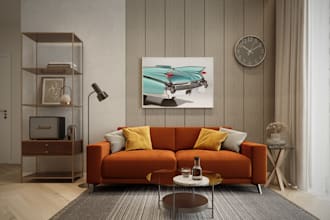 design your modern living room and 3d renders