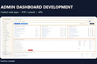 build a custom laravel web application or admin dashboard