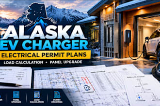 design alaska ev charger electrical plans load calculation and panel upgrade
