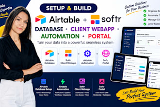 setup airtable database softr client webapp airtable automation, softr portal