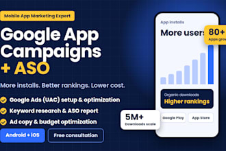 aso mobile app promotion IOS app install android app marketing game promotion
