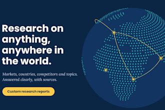 do professional web research, market research, competitor research