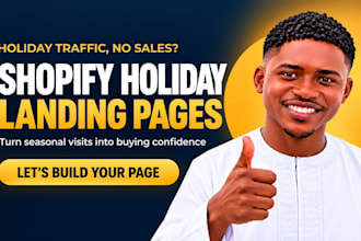 design holiday shopify landing page one product page with pagefly or gempages