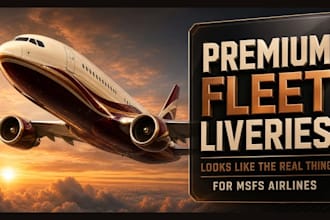 hand craft a custom airplane livery for msfs 2024 flight simulator