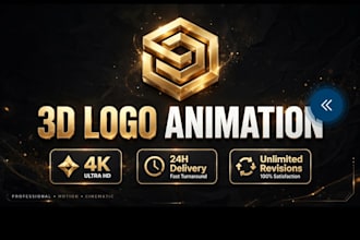 do 3d logo animation intro video in 4k