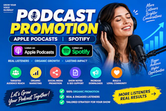 do podcast promotion, apple spotify with organic marketing for audience growth