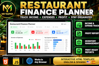 provide interactive restaurant management HTML templates