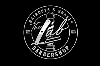 design unique barbershop salon service logo